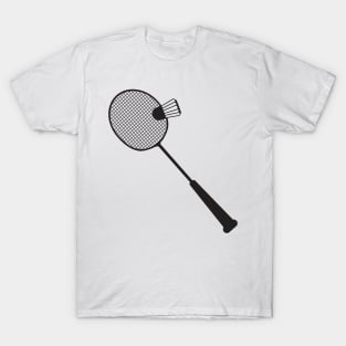 Badminton Player Minimalist Desing T-Shirt